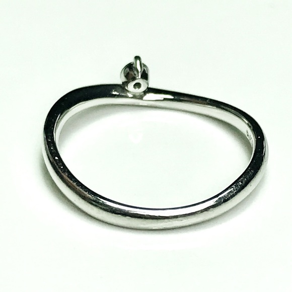 PLATINUM & DIAMOND Wave Ring - Picture 6 of 14